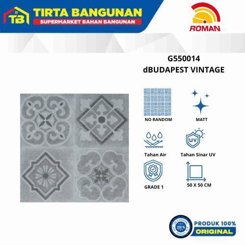 NEW PRODUK ROMAN KERAMIK 50 X 50 G550014 DBUDAPEST VINTAGE KW1/ KERAMIK LANTAI THANKYOU & HAPPY