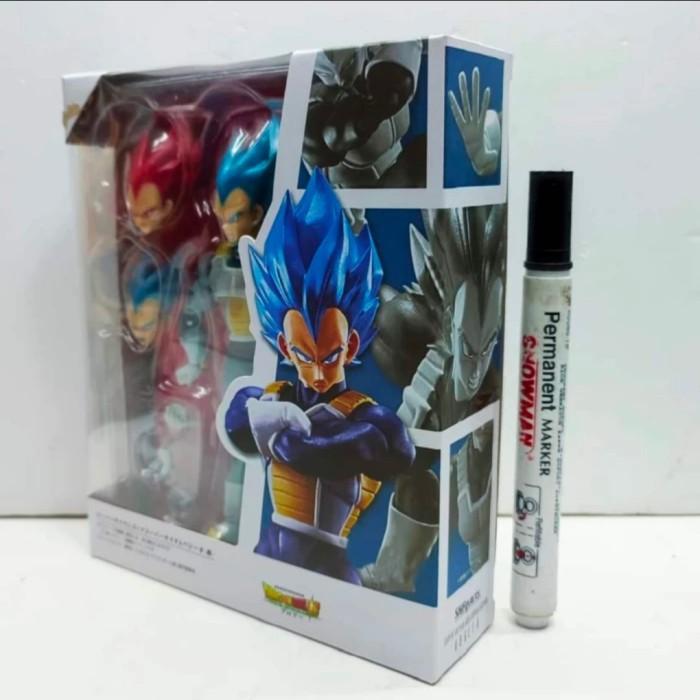 HOT SALE SHF DRAGON BALL SUPER VEGETA BEJITA BLUE GOD KWS FIGURE TERMURAH