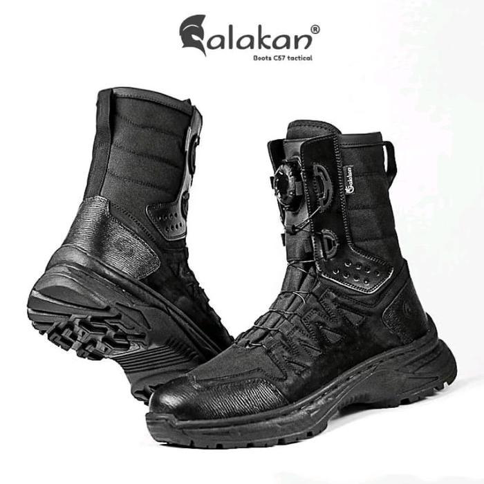 calakan sepatu pdl tali putar Grengger terbaru sepatu jatah pembagian hitam tinggi 8inc