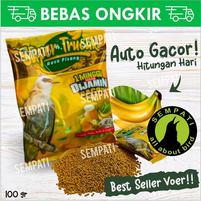 VOER SUPER TRUCUK SEMPATI PELLET PUR VOER PISANG PAKAN BURUNG VOERTRSM