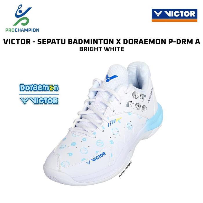 Badminton Victor PDRM Sepatu Badminton Ringan dengan Teknologi Hypereva untuk Pemain Putih Ukuran 42