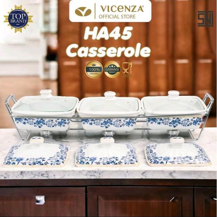 Vicenza Prasmanan Triple Persegi Penghangat Makanan Clara HA45