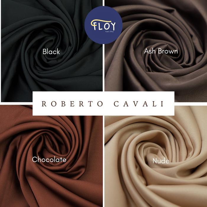 Floy Fabric Roberto Cavali Premium Per 1 Meter Kain Eceran Satin Bahan Dress Atasan