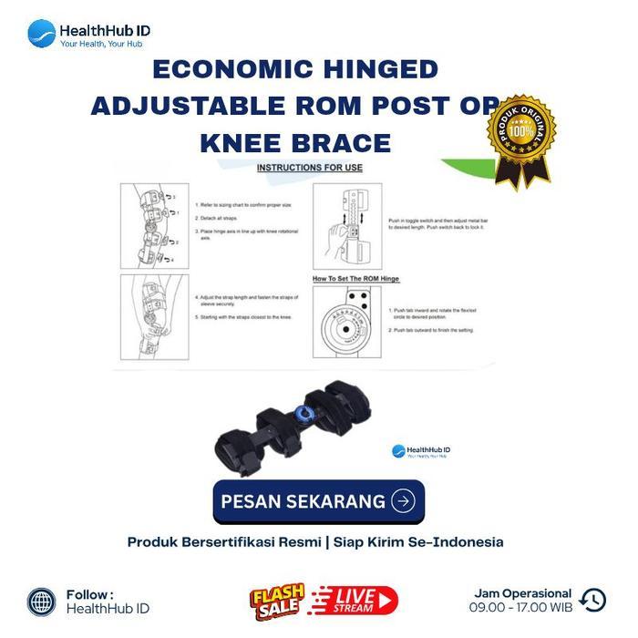 Healthhub Economic Hinged Adjustable Rom Post Op Knee Brace