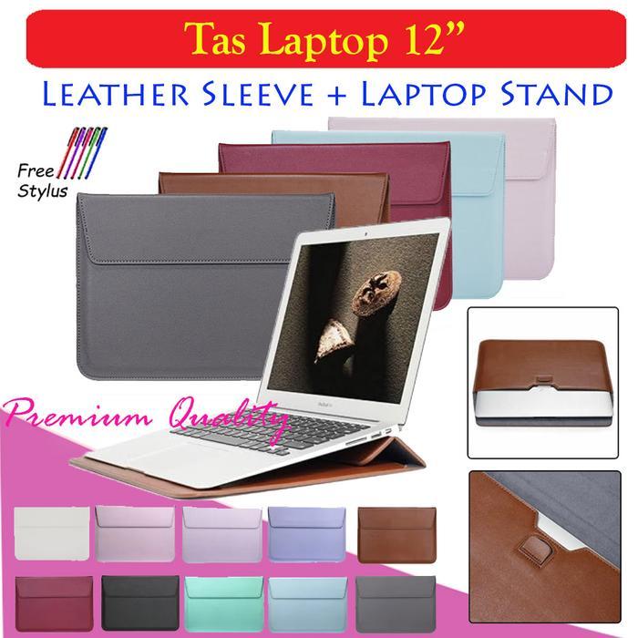Lenovo Ideapad Duet 5 12.4 Leather Sleeve Bag Tas Laptop Stand Cover