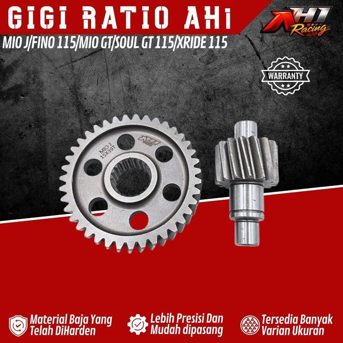 Gigi Ratio Rasio Mio Fino M3 Mio J Z S Xride Soul GT Nuovo Freego Gear 125 AH1 Racing - Gear Rasio
