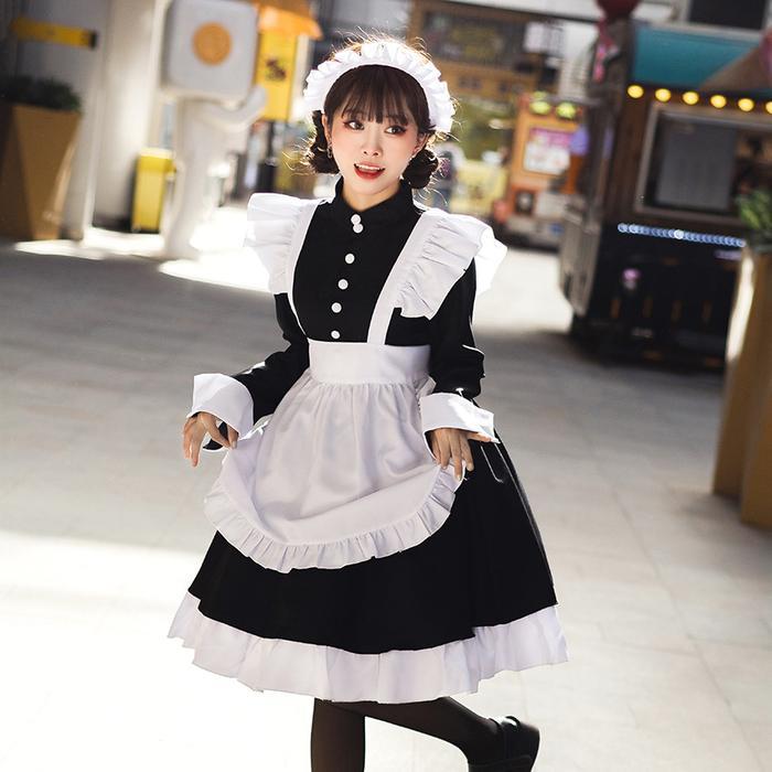 CC-51 dress lolita cosplay kostum gaun maid outfit jepang klasik class