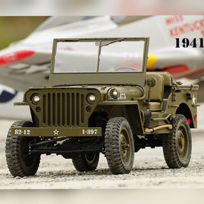 FMS 1/6 Jeep Willys 1941 MB Scaler Green 4WD RTR Brushed Rock Crawler