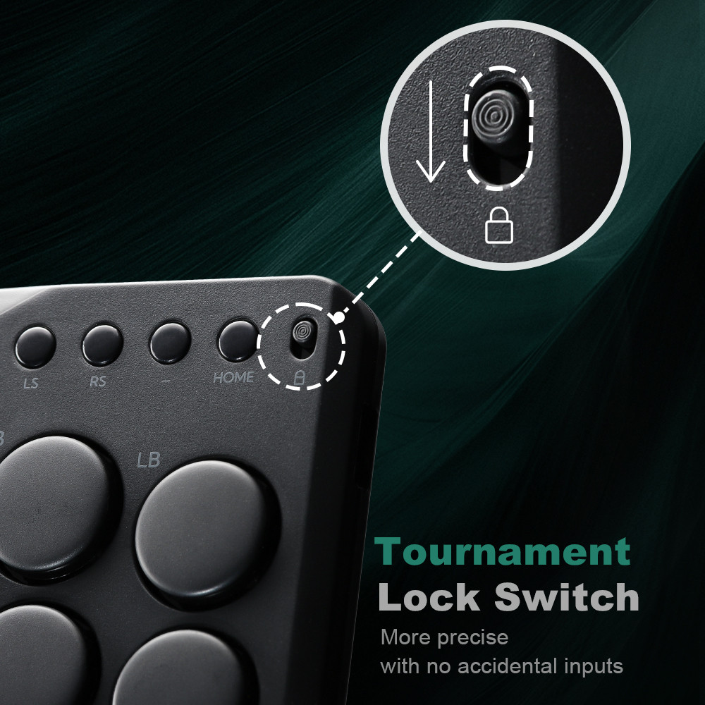 Haute42 Arcade Joystick Mini Hitbox Leverless Arcade Controller For PC/PS4/PS5/Switch Leverless