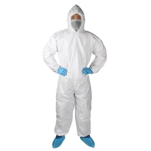 Apd Medis/Baju Hazmat Baju APD Medis Coverall Disposable Non Woven Ukuran All Size Putih Hazmat Cove