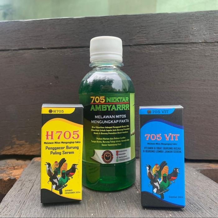 BUNDLING H705 705VIT Paket Bundling Suplemen Burung H705 dan 705VIT dengan Bonus Nektar Kolibri H705