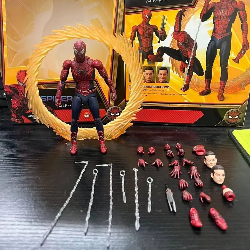 Ko Mafex241 Spider Man Action Figure - Tobey Maguire Version No Way Home Desktop Decoration