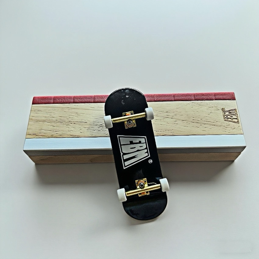 Mini Fingerboard Ramp Set Portable Quarter Pipe & Rail for Tech Deck Practice Desktop Skate Park