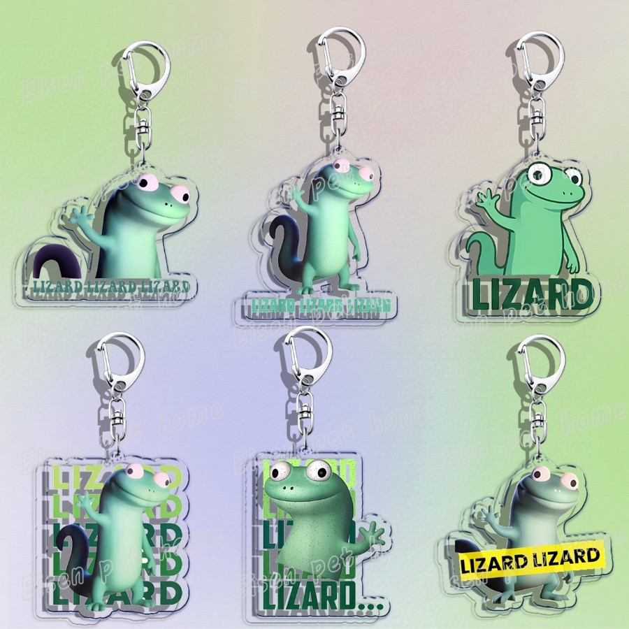 Funny Lizard Lizard Lizard Cute Keychain Llavero Accessories Bag Elio Meme Keychains Keyrings
