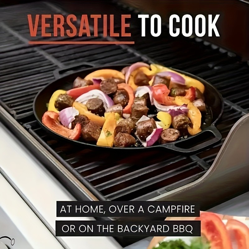2026 Hot Sale Multifunctional Cast Iron Frying Pan Non-Stick Skillet Round Griddle Kitchen Cookware