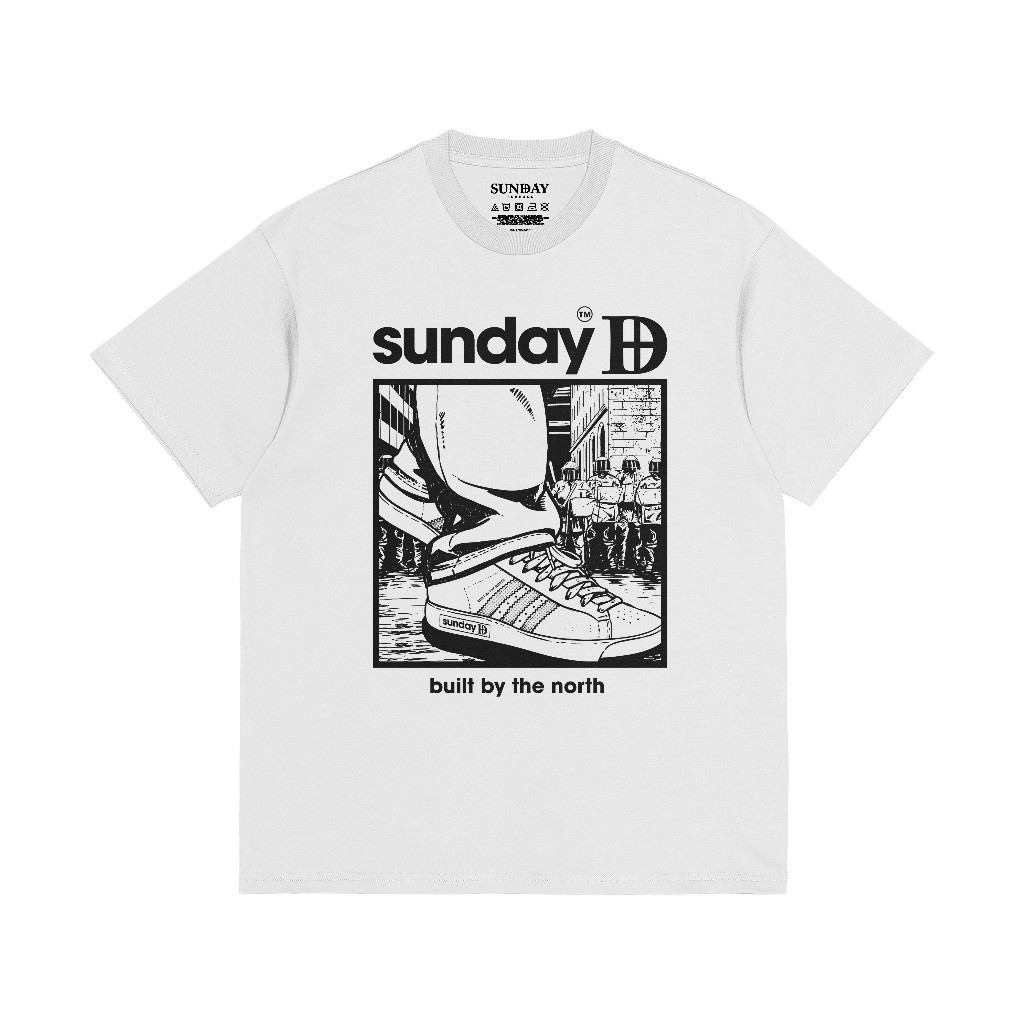 Sunday Terrace - Unbroken - Kaos Pria Lengan Pendek White Tshirt