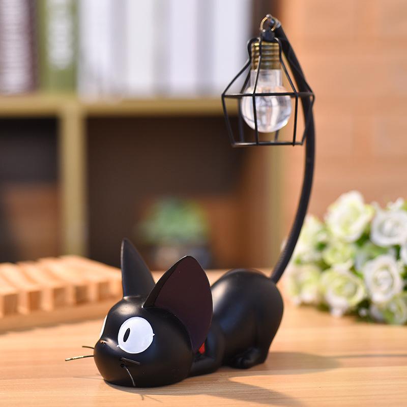 Miniature Cat LED Night Lamp Creative Resin Cat Animal Night Lamp Kitty Table Lamp Children's