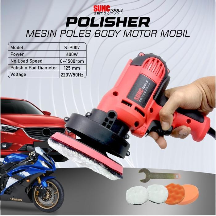 Krisbow Tools - Sunc Tools Mobil 5 Inch 125 Mm Rotary Electric Polisher