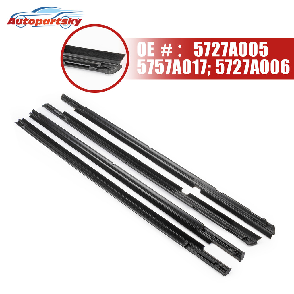 4PCS 5727A005 5727A006 5757A017 FOR MITSUBISHI LANCER CY CX FOR FORTIS EVO OUTSIDE WINDOW GLASS