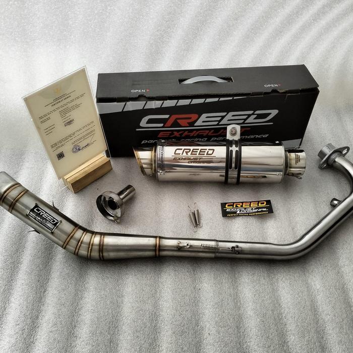 Full System Knalpot Racing Creed Exhaust Suara NGEBAS Adem Pnp Vixion Old/New/R Sonic R15 Cb 150r