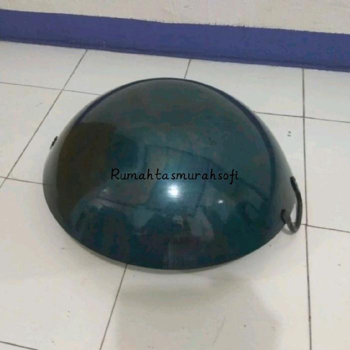 Premium Wajan Baja Kuali Wok Penggorengan 50Cm Seasoning Siap Langsung Pakai Hitam Original