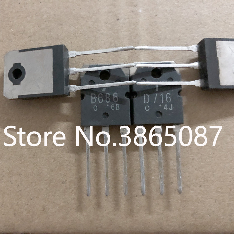 20PAIRS 20PCS B686 AND 20PCS D716 2SB686 2SD716 TO-3P POWER TRANSISTOR 40PCS/LOT ORIGINAL NEW