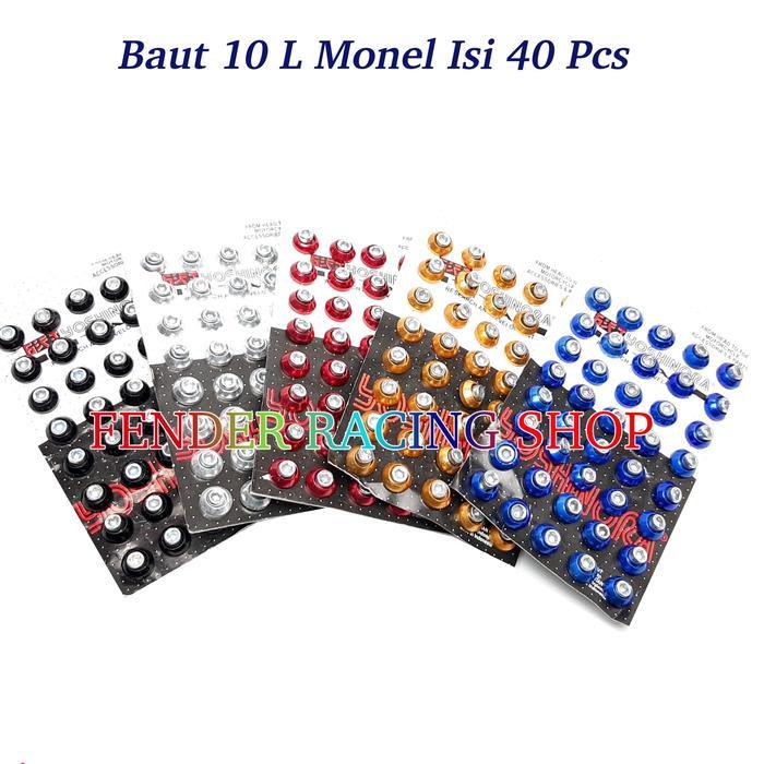 Baut Body Motor Ukuran 10 Baut L Variasi Baut Plat Nomor, Baut Monel Variasi Motor isi 40
