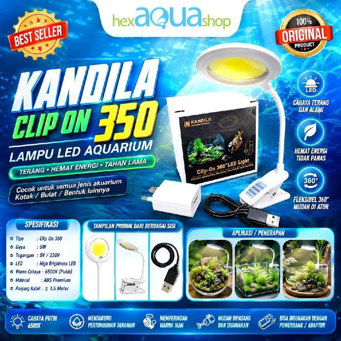 LED HPL lampu Jepit kandila clip on akuarium aquascape paludarium