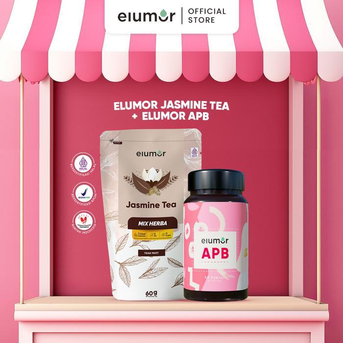 Elumor Jasmine Tea Isi 30 Kantong + Elumor APB Isi 60 Pcs