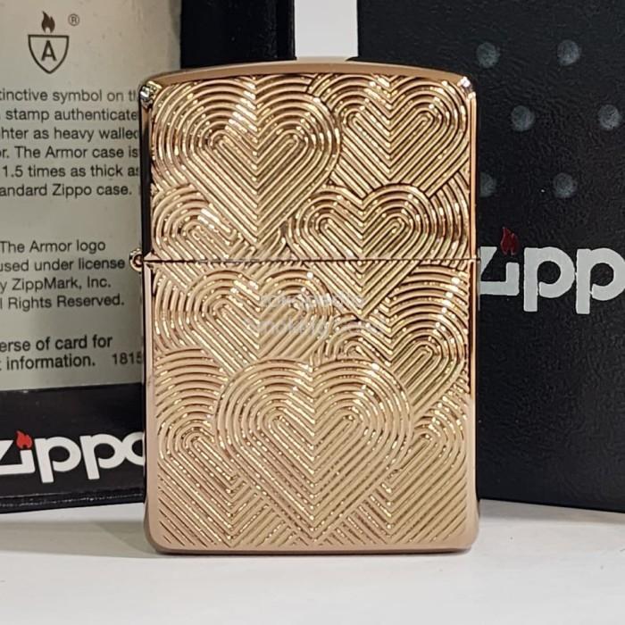 Zippo Armor Hearts Design Rose Gold 48919