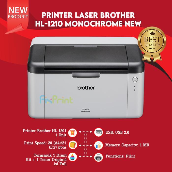 Printer Laser Brother HL-1201 Monochrome, Printer Brother A4 HL 1201