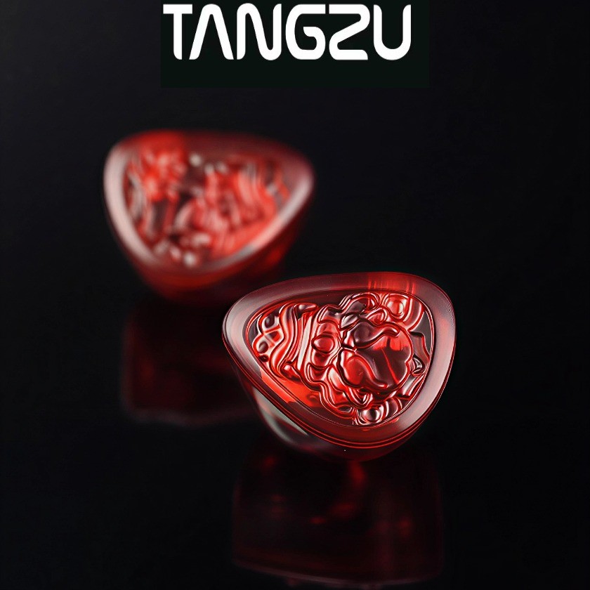 Tangzu wan er sg 2 Red Lion Edition 10mm PET Single Dynamic In-Ear Earphones with Silicone Storage