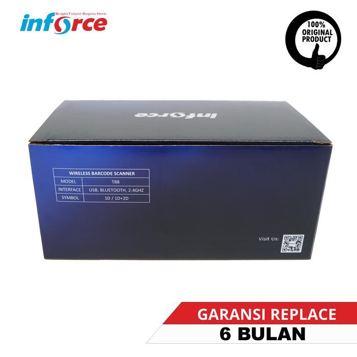 Inforce Wireless Bluetooth Usb Barcode Scanner T88 E-Faktur 1D/2D