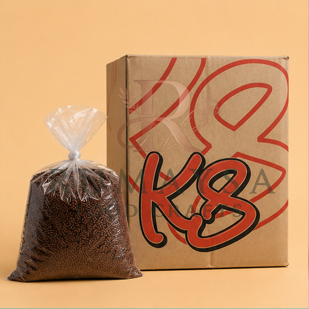 K8 Polos Coklat Meses 1Kg Repack Meses Coklat Premium Untuk Roti Donat Dan Bakery