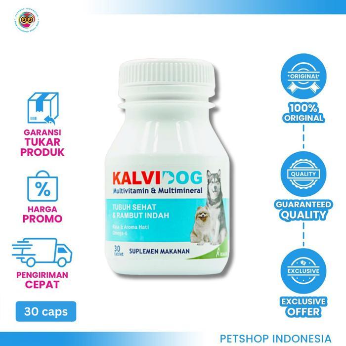 Kalvidog 30 Tablet - Vitamin Imun & Stamina untuk Anjing