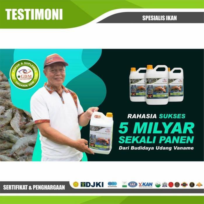 PROBIOTIK SUPLEMEN ORGANIK CAIR GDM UNTUK IKAN / PERIKANAN - 2 LITER