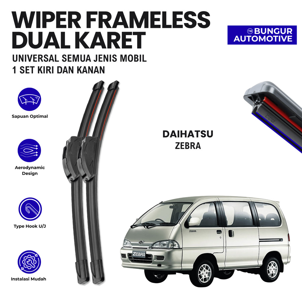 Wiper Daihatsu Zebra Dual Kaca Depan Mobil