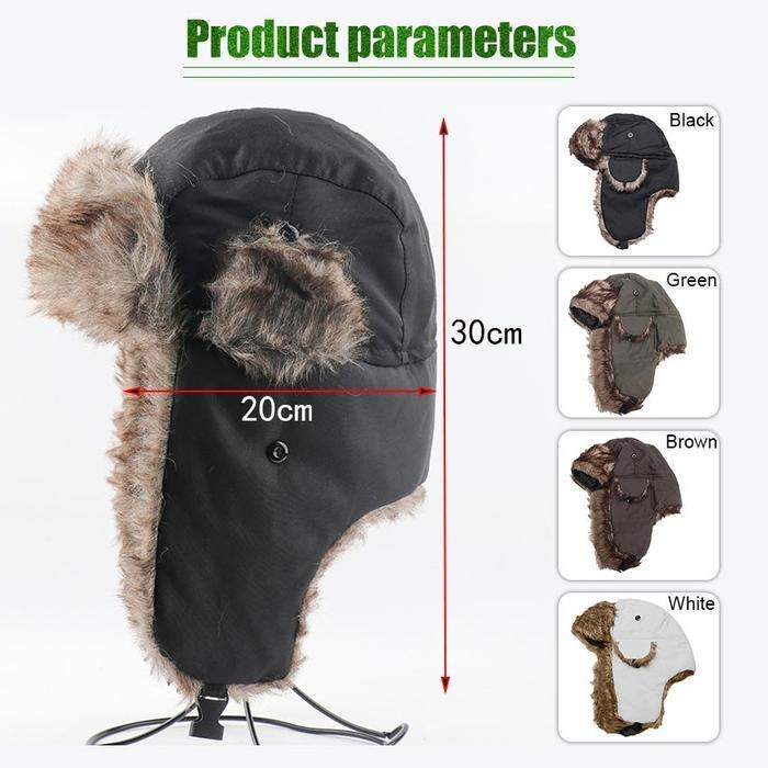 Topi Rusia Musim Dingin Bulu Dewasa Pria Wanita / Topi Rusia Musim Dingin Bulu Topi Ushanka Russian