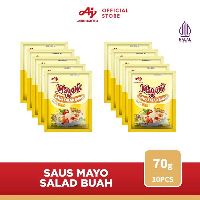 Mayumi Mayonaise Saus Salad Buah 70G (10Pcs) - Mayones Saus Creamy Rasa Manis Dan Lemon