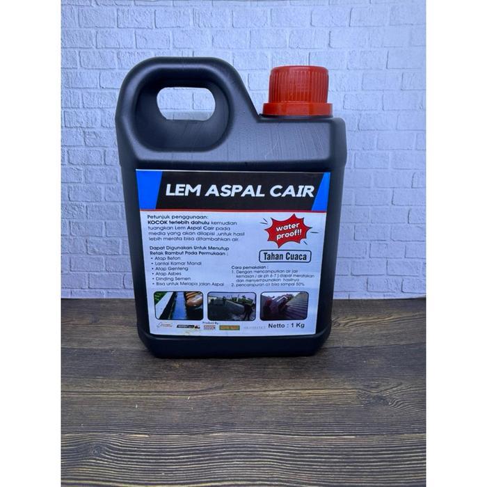 Lem Aspal Cair 1Kg / Aspal Cair Emulsion 1Kg / Pelapis Anti Rembes Cair 1Kg / Aspal Emulsi 1Kg