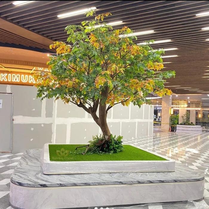 pohon hias maple artificial 3m - pohon sintetis besar decorasi