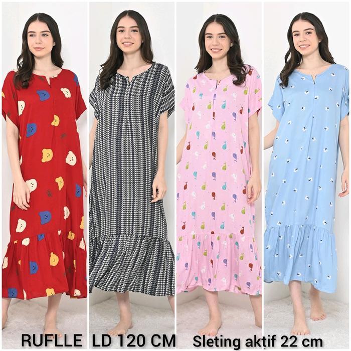 PROMO DASTER RAYON RUFFLE REMPEL BUSUI SEMATA KAKI
