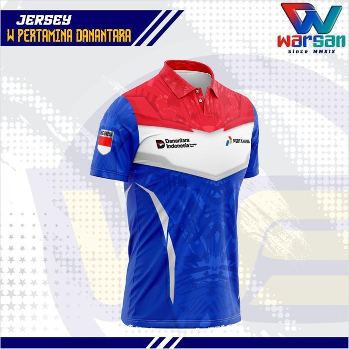 Serendity// Jersey Wangki Pertamina Danantara Fullprinting / Kaos Polo Pertamina Dryfit / Jersey