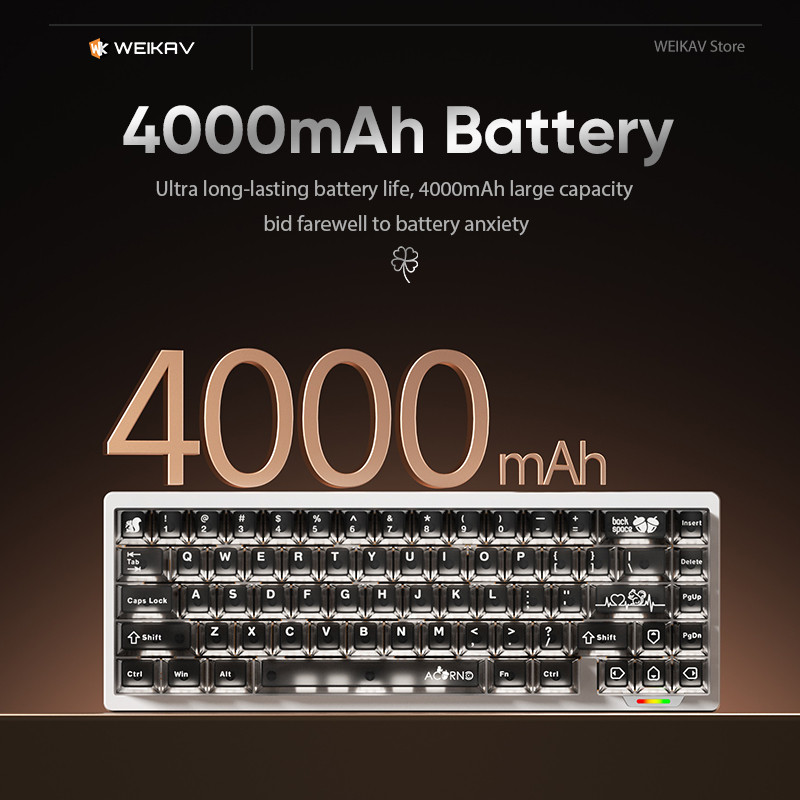 WEIKAV Lucky65 V3 Lucky65V3 Wireless Gaming Aluminum Mechanical Keyboard Kit 60% Bluetooth 2.4G RGB