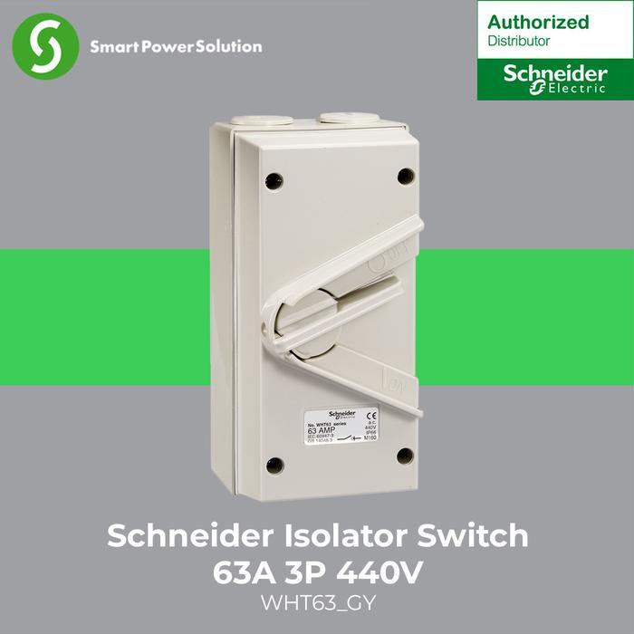Schneider Isolator Switch 63A 3P 440V - Wht63_Gy
