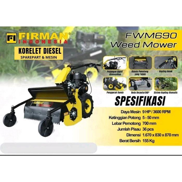 Mesin Pemotong Pemangkas Rumput Dan Semak Belukar FIRMAN FWM 690 Gasoline
