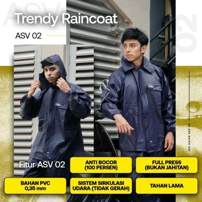PR0M0!!! Jas Hujan ASV Karet ASLI 100% ORIGINAL PREMIUM Mantel ASV Versi 1 2 Asli Tebal Kualitas