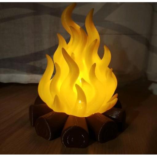 Lampu Ornamen Hias Api Unggun Dekorasi Meja Interior Props Foto