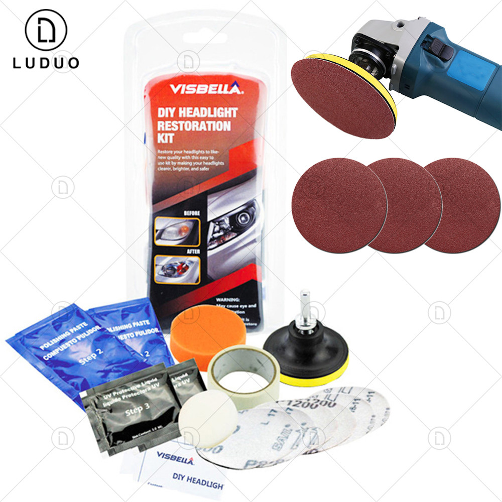 DIY Vehicle Headlight Restoration Kit Headlight Restore Cleaner With UV Protection Car Light