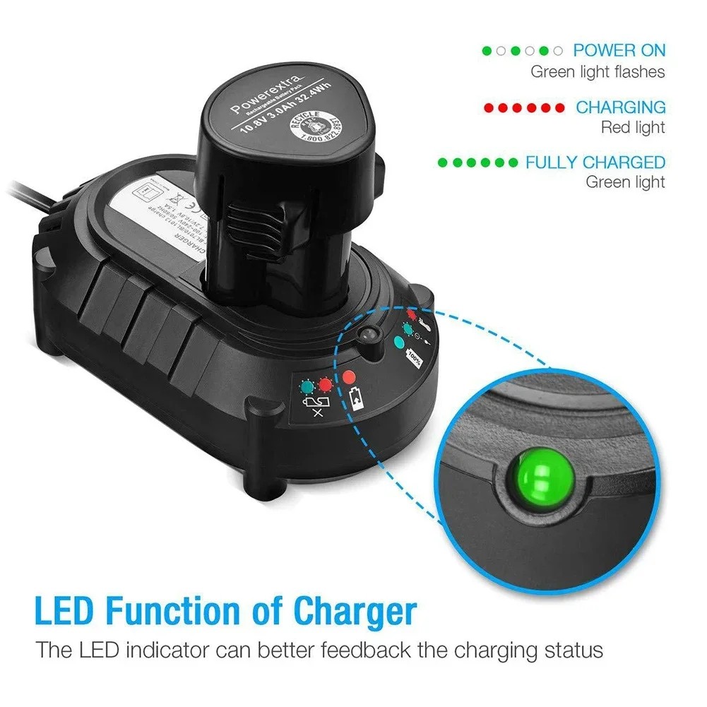 Replacement Battery Charger for Makita BL1013 BL1014 10.8V 12V Li-ion Battery DC10WA Electric Drill